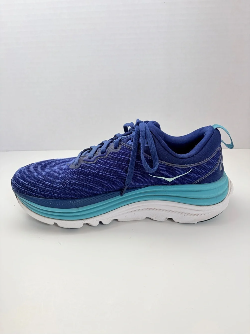Hoka Cushioned Running Shoes Gaviota 5 Stability Sneakers Blue Teal Size 7.5